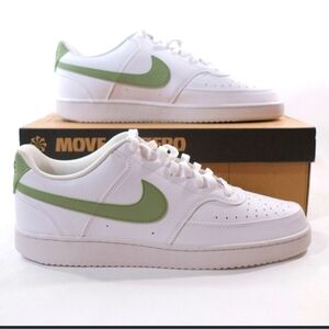 Nike Court vision low next nature white oil green men's size 10.5